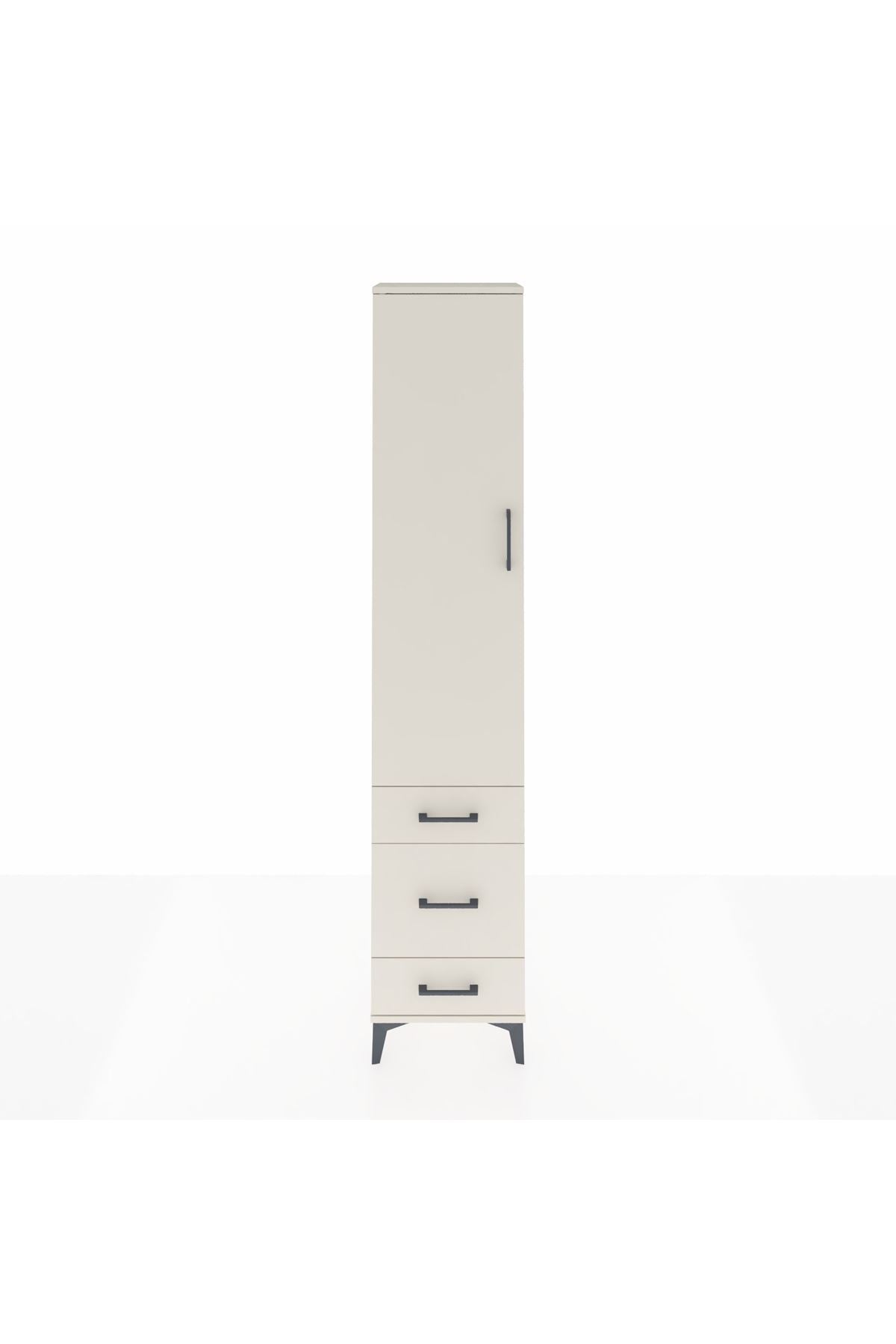 Arges Dolap 2 Raflı 3 Çekmeceli Tek Askılı 44x30x221 - S28M046V1A