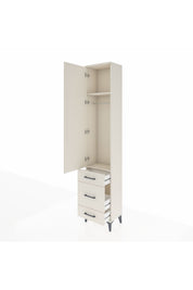 Arges Dolap 2 Raflı 3 Çekmeceli Tek Askılı 44x30x221 - S28M046V1A