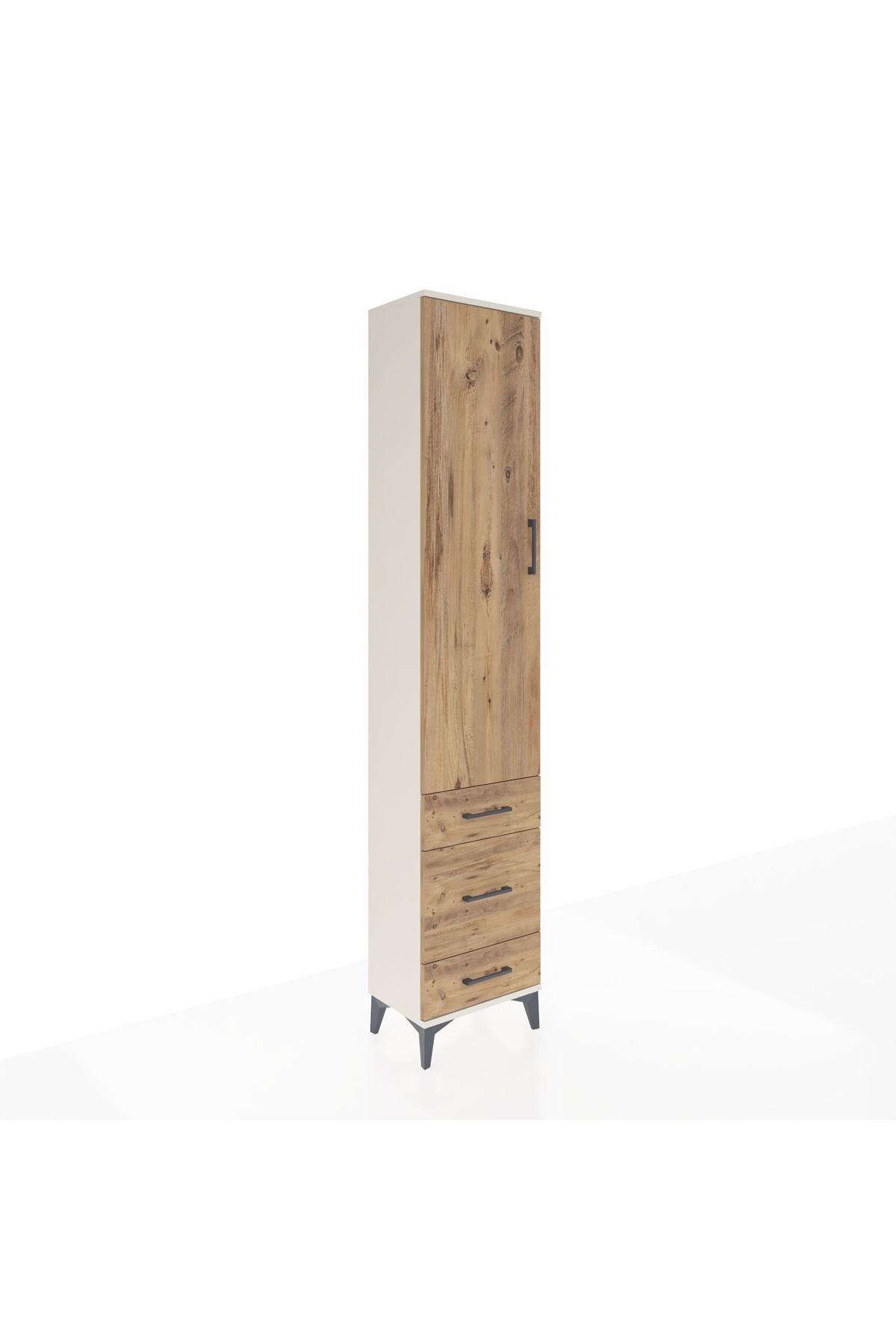 Arges Dolap 2 Raflı 3 Çekmeceli Tek Askılı 44x30x221 - S28M046V3A