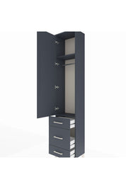 Arges Dolap 2 Raflı 3 Çekmeceli Tek Askılı 44x30x221 - S28M046V5A