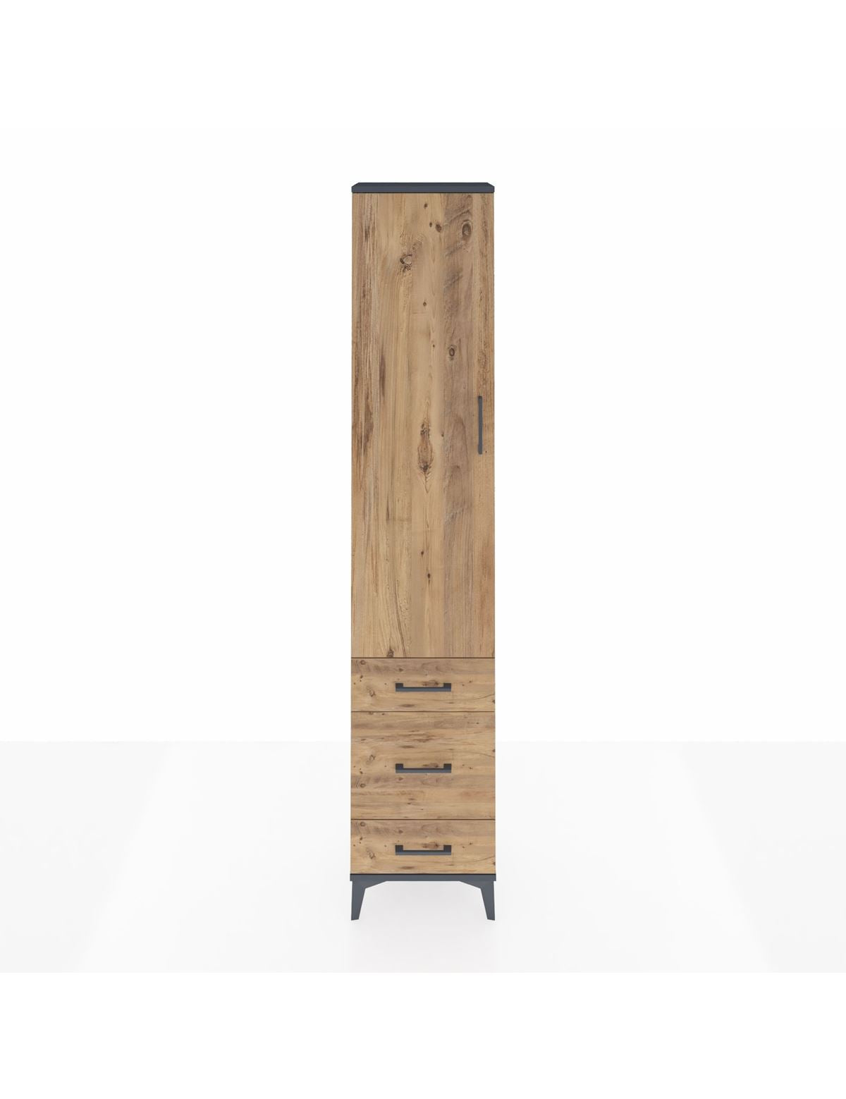 Arges Dolap 2 Raflı 3 Çekmeceli Tek Askılı 44x30x221 - S28M046V6A