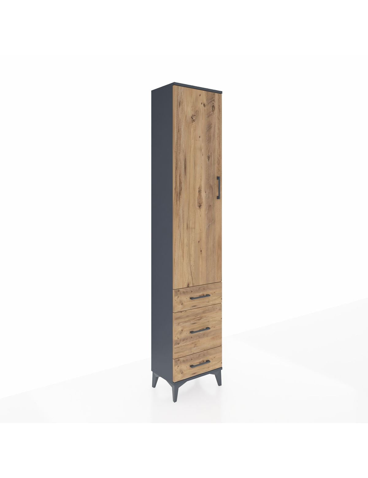 Arges Dolap 2 Raflı 3 Çekmeceli Tek Askılı 44x30x221 - S28M046V6A