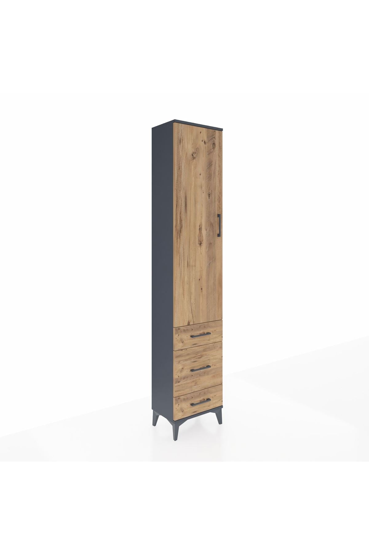 Arges Dolap 2 Raflı 3 Çekmeceli Tek Askılı 44x30x221 - S28M046V6A
