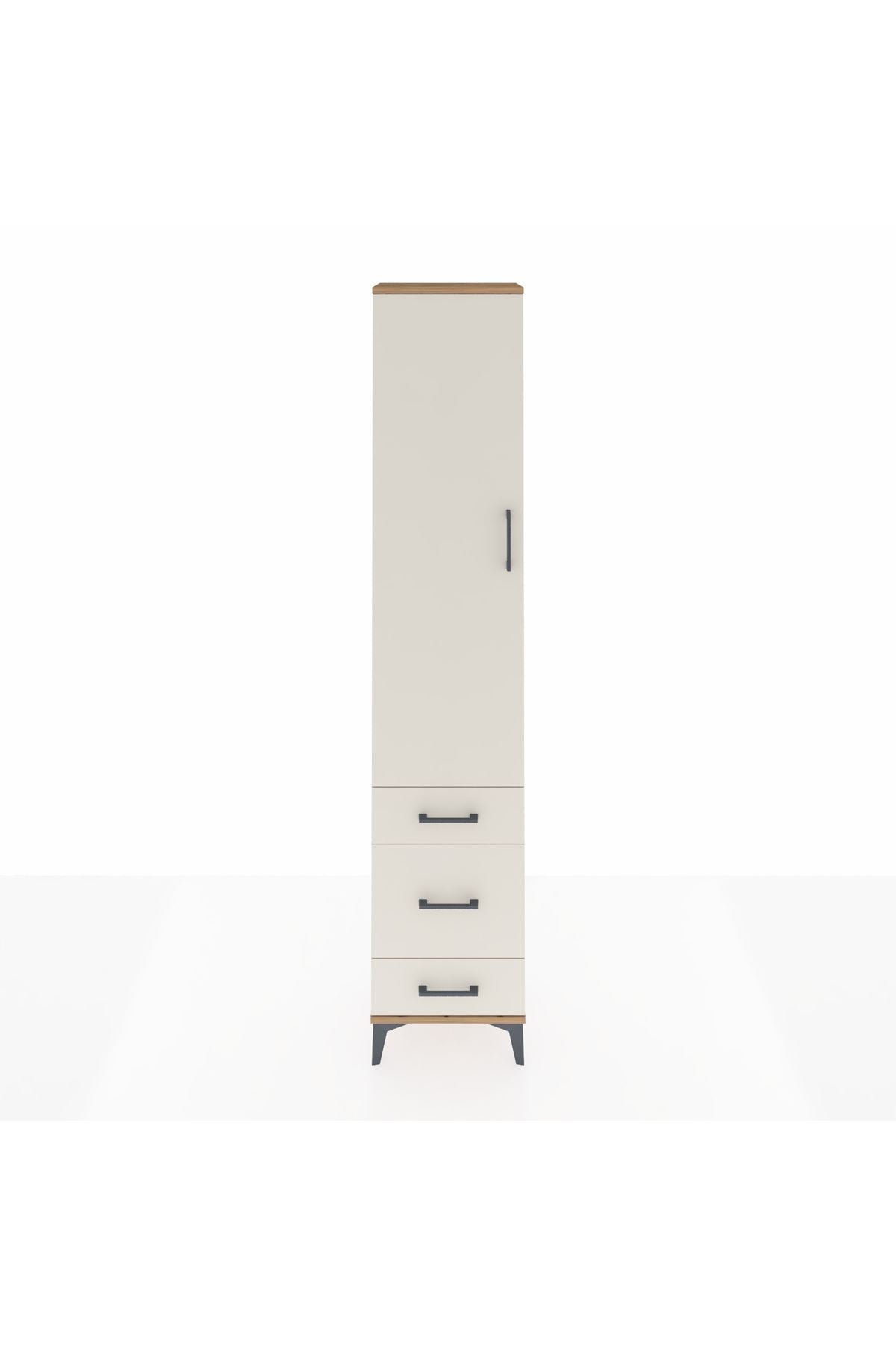 Arges Dolap 2 Raflı 3 Çekmeceli Tek Askılı 44x30x221 - S28M046V7A