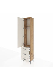 Arges Dolap 2 Raflı 3 Çekmeceli Tek Askılı 44x30x221 - S28M046V7A