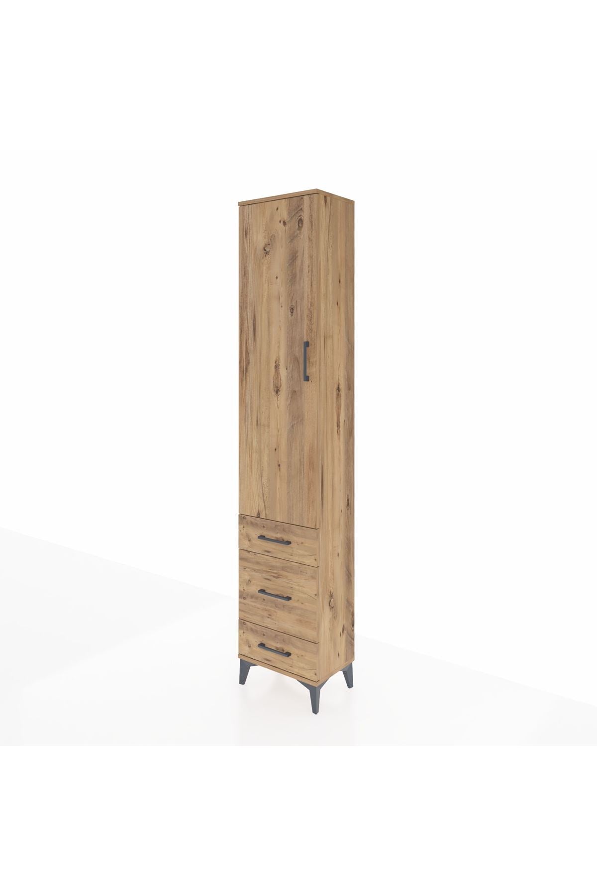 Arges Dolap 2 Raflı 3 Çekmeceli Tek Askılı 44x30x221 - S28M046V9A