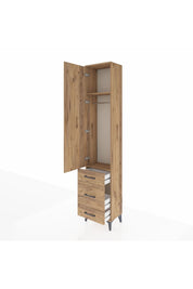 Arges Dolap 2 Raflı 3 Çekmeceli Tek Askılı 44x30x221 - S28M046V9A