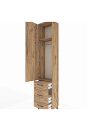 Arges Dolap 2 Raflı 3 Çekmeceli Tek Askılı 44x30x221 - S28M046V9A