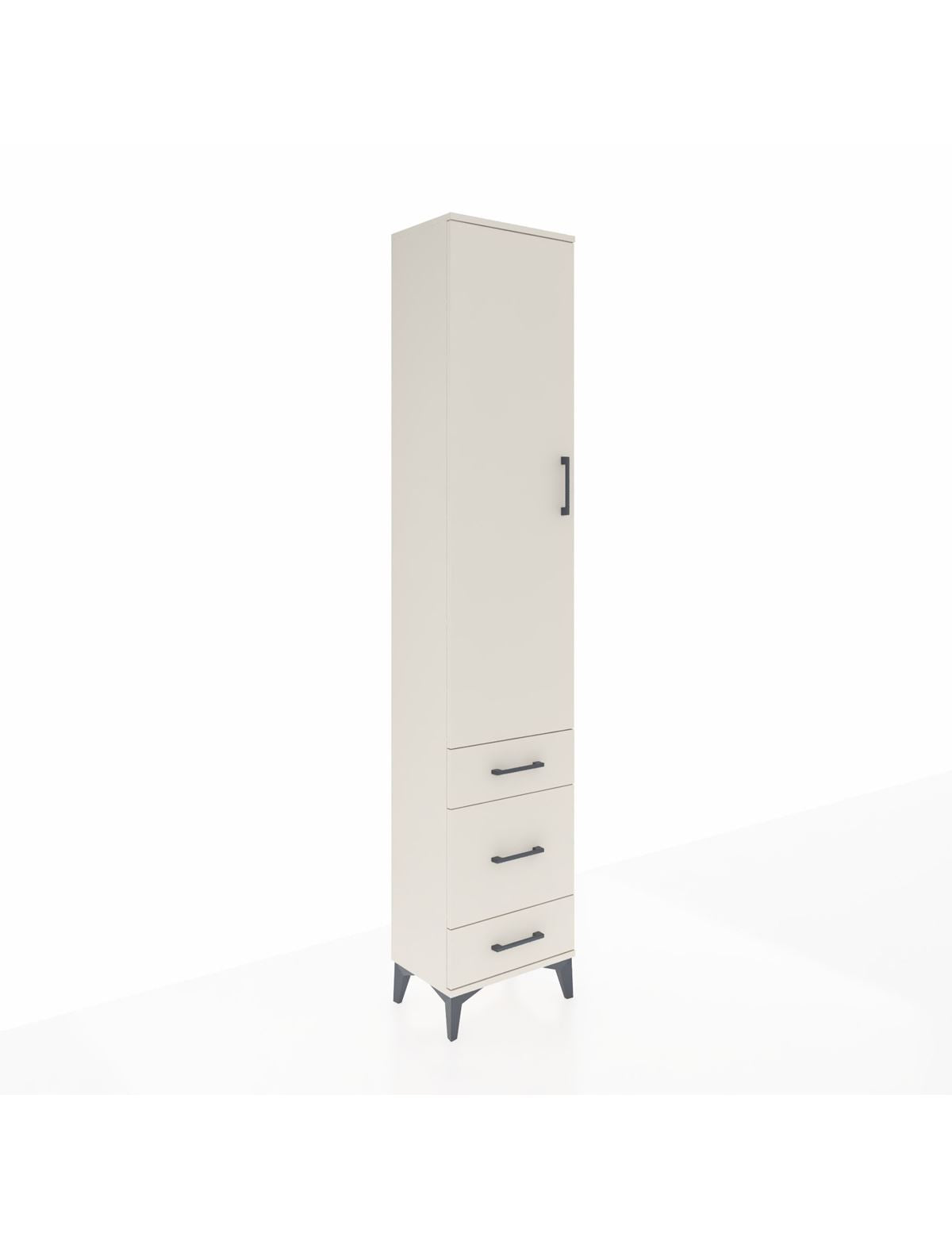 Arges Dolap 4 Raflı 3 Çekmeceli Tek Kapaklı 44x30x221 - S28M047V1A