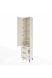 Arges Dolap 4 Raflı 3 Çekmeceli Tek Kapaklı 44x30x221 - S28M047V1A