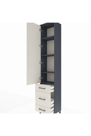 Arges Dolap 4 Raflı 3 Çekmeceli Tek Kapaklı 44x30x221 - S28M047V4A