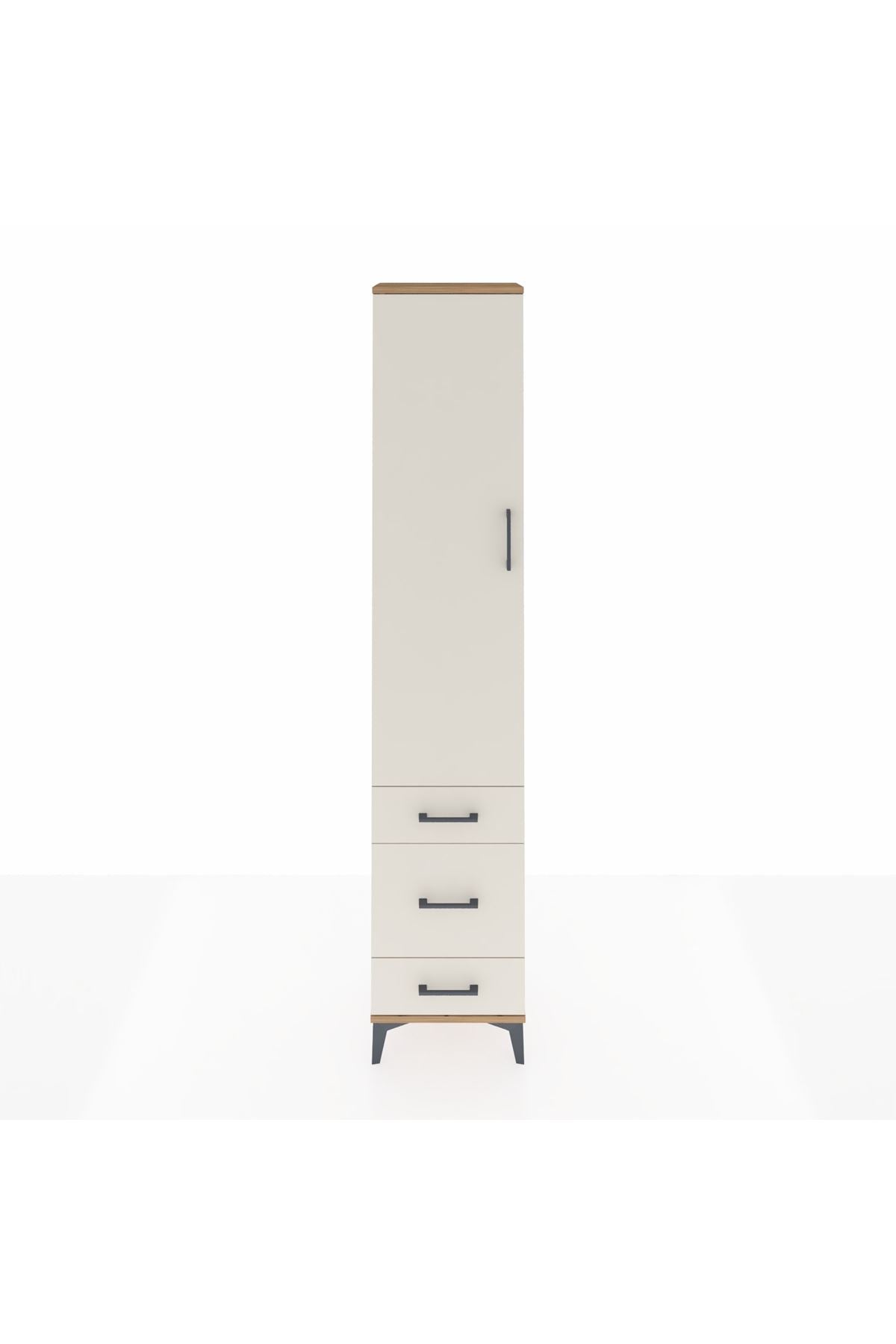 Arges Dolap 4 Raflı 3 Çekmeceli Tek Kapaklı 44x30x221 - S28M047V7A