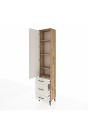 Arges Dolap 4 Raflı 3 Çekmeceli Tek Kapaklı 44x30x221 - S28M047V7A