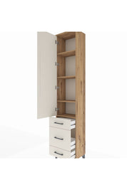 Arges Dolap 4 Raflı 3 Çekmeceli Tek Kapaklı 44x30x221 - S28M047V7A