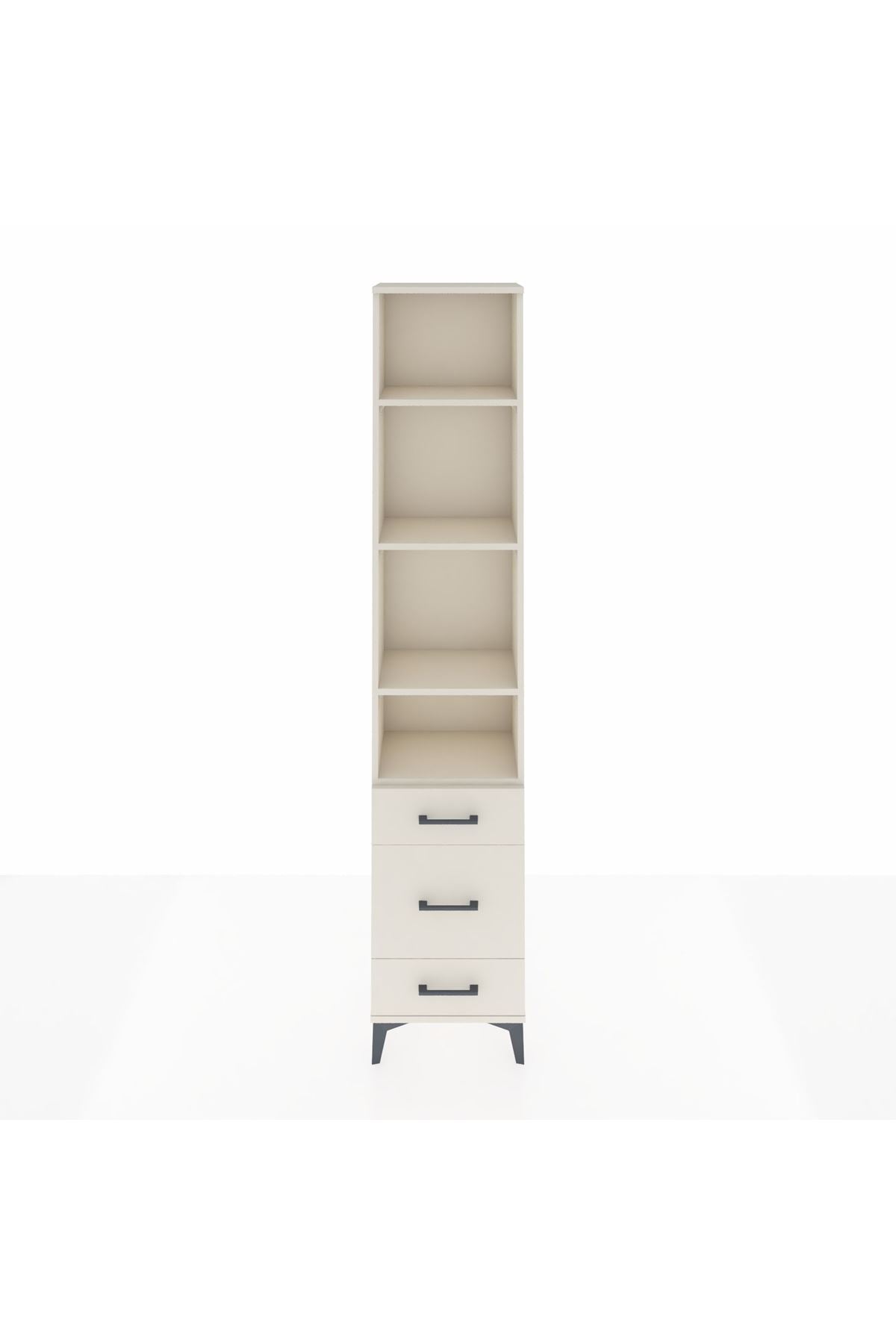 Arges Dolap 4 Raflı 3 Çekmeceli 44x30x221 - S28M048V1A