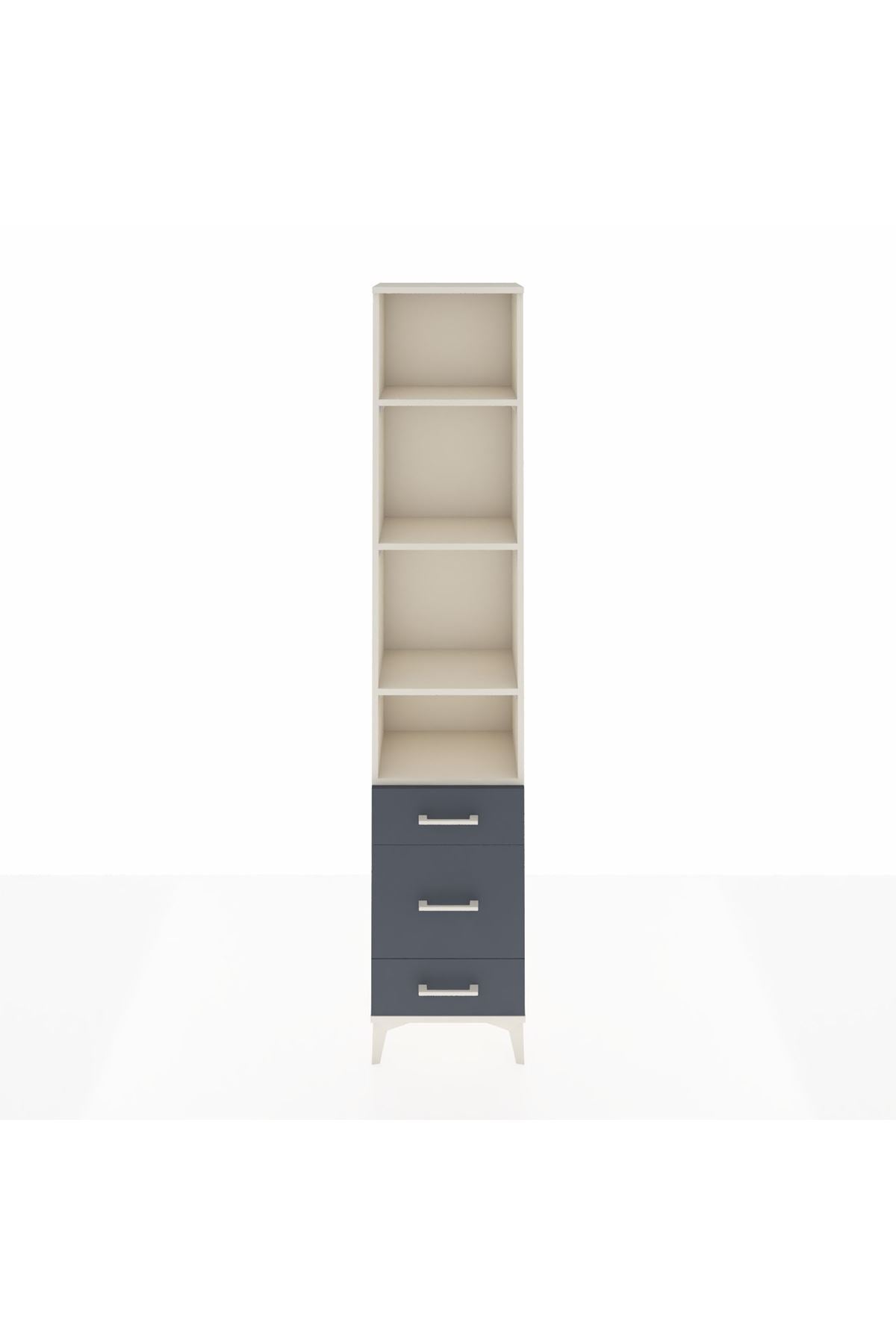 Arges Dolap 4 Raflı 3 Çekmeceli 44x30x221 - S28M048V2A