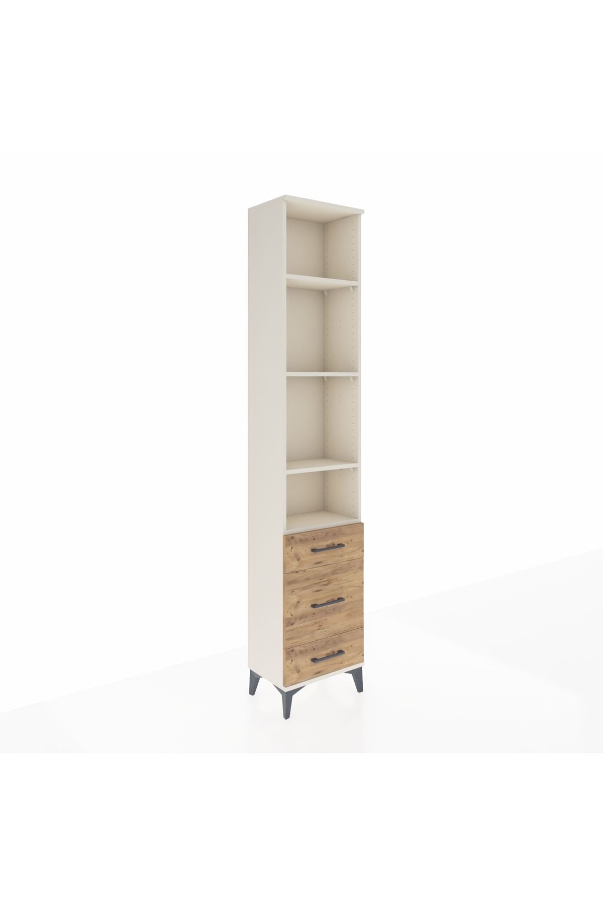 Arges Dolap 4 Raflı 3 Çekmeceli 44x30x221 - S28M048V3A