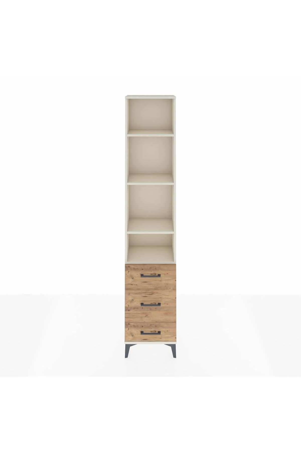 Arges Dolap 4 Raflı 3 Çekmeceli 44x30x221 - S28M048V3A