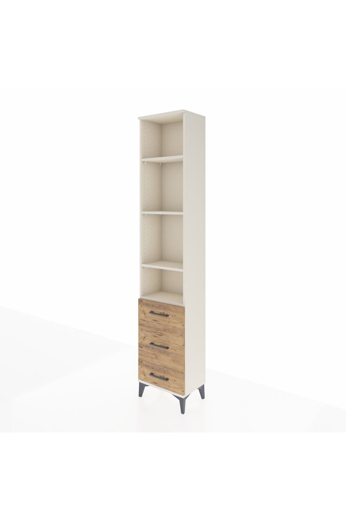 Arges Dolap 4 Raflı 3 Çekmeceli 44x30x221 - S28M048V3A