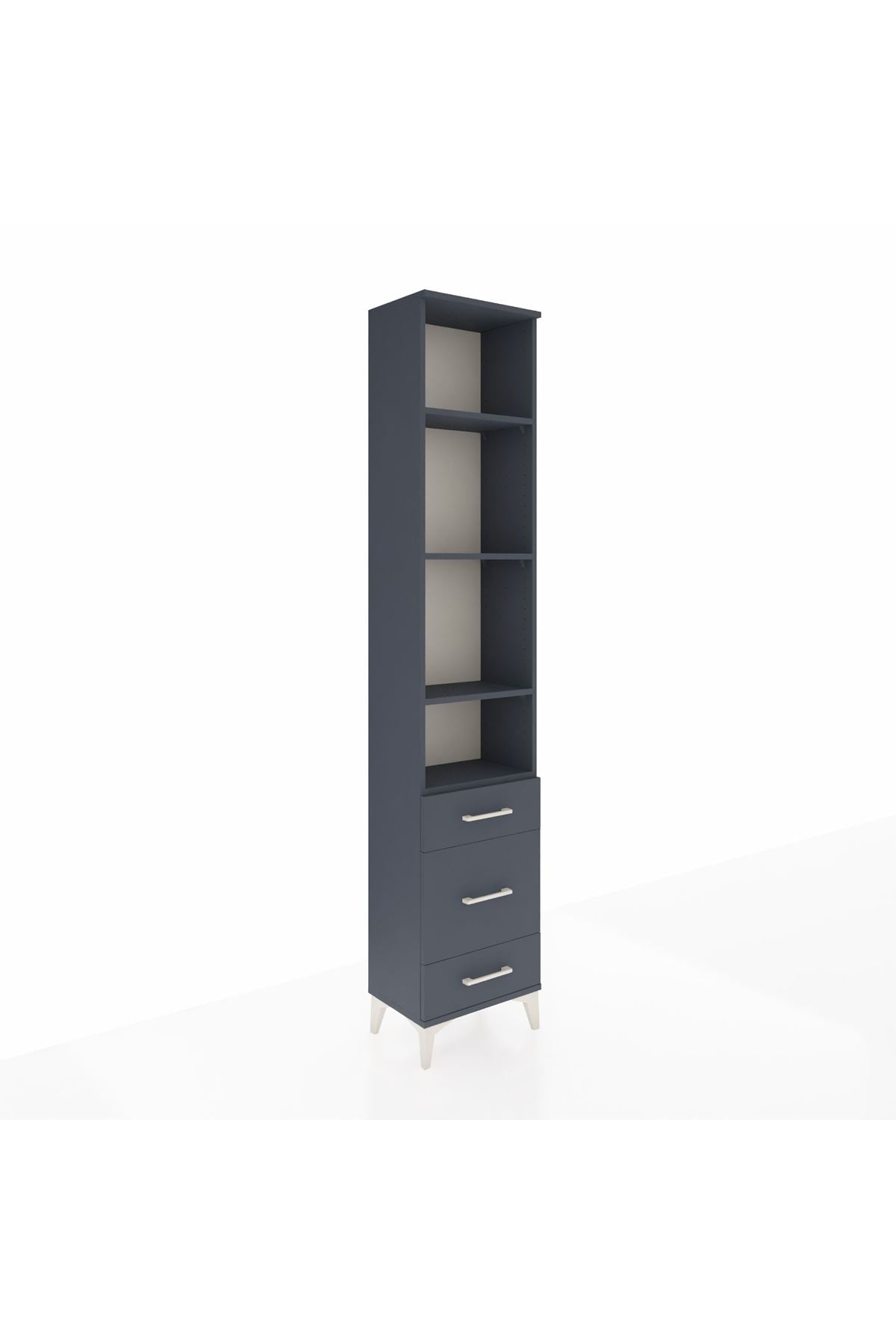 Arges Dolap 4 Raflı 3 Çekmeceli 44x30x221 - S28M048V5A