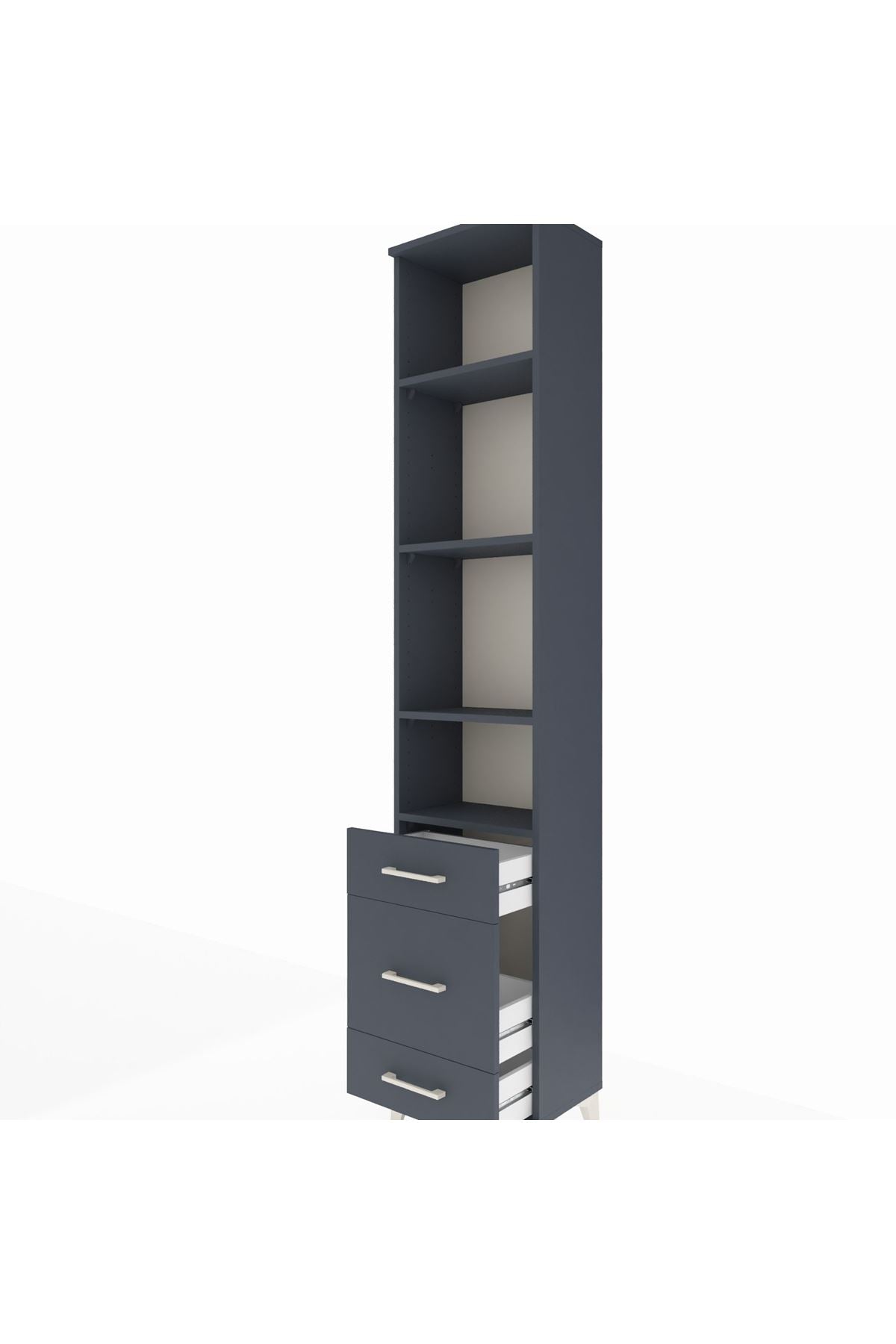 Arges Dolap 4 Raflı 3 Çekmeceli 44x30x221 - S28M048V5A