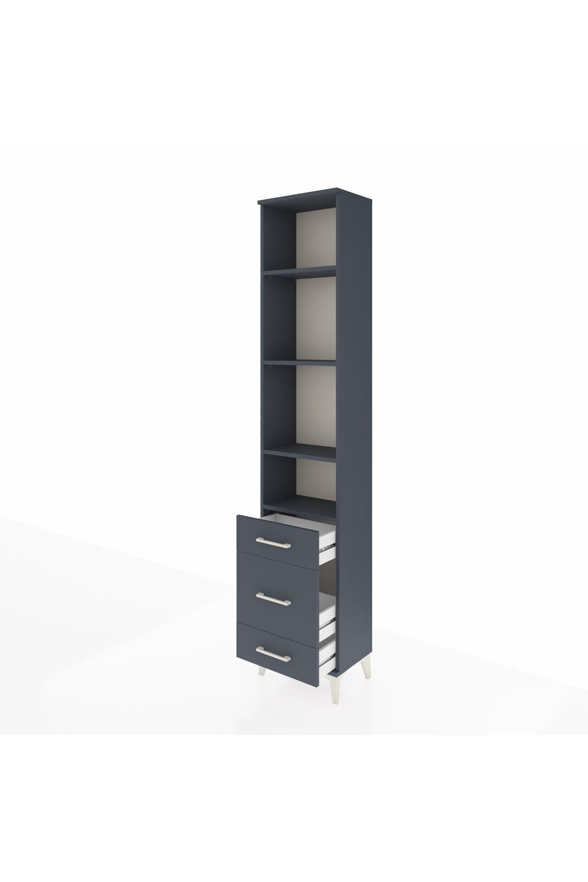 Arges Dolap 4 Raflı 3 Çekmeceli 44x30x221 - S28M048V5A
