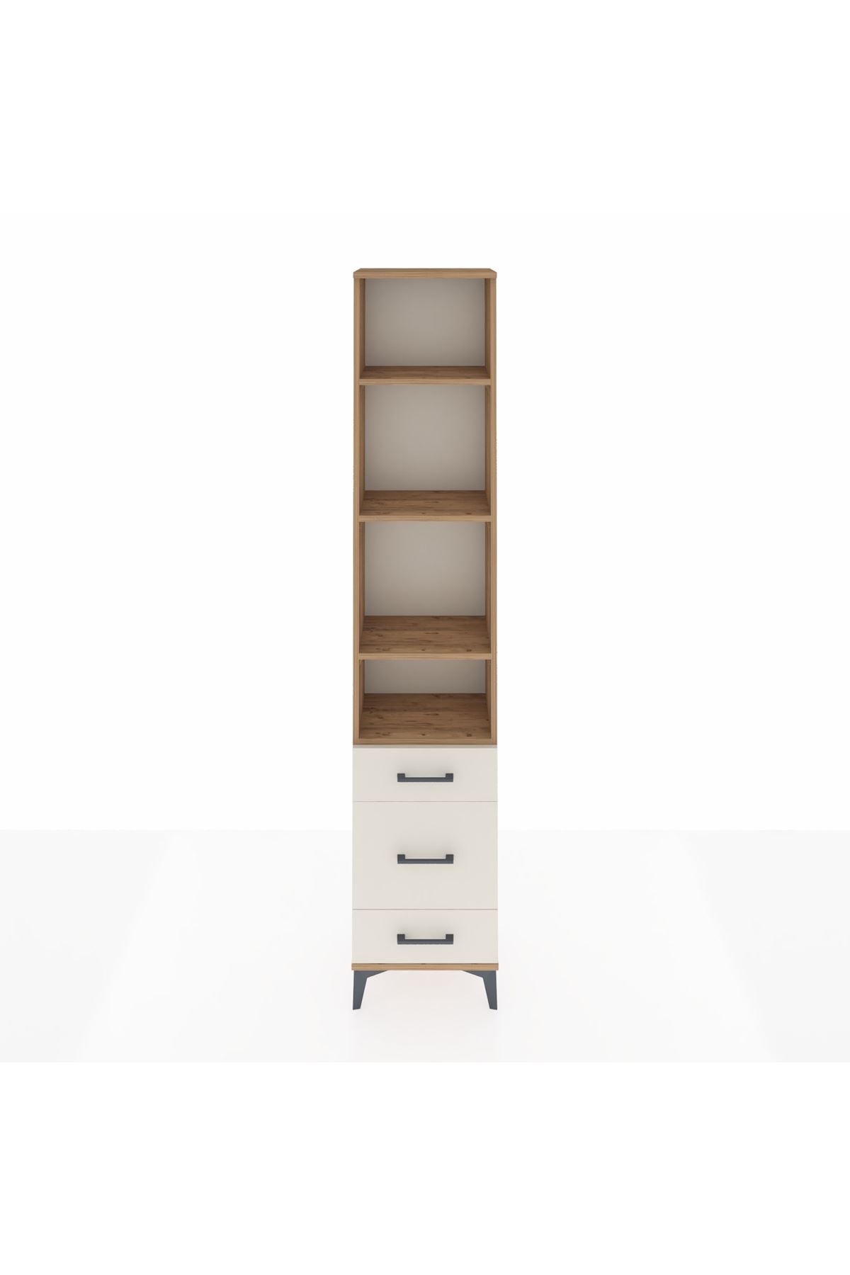Arges Dolap 4 Raflı 3 Çekmeceli 44x30x221 - S28M048V7A