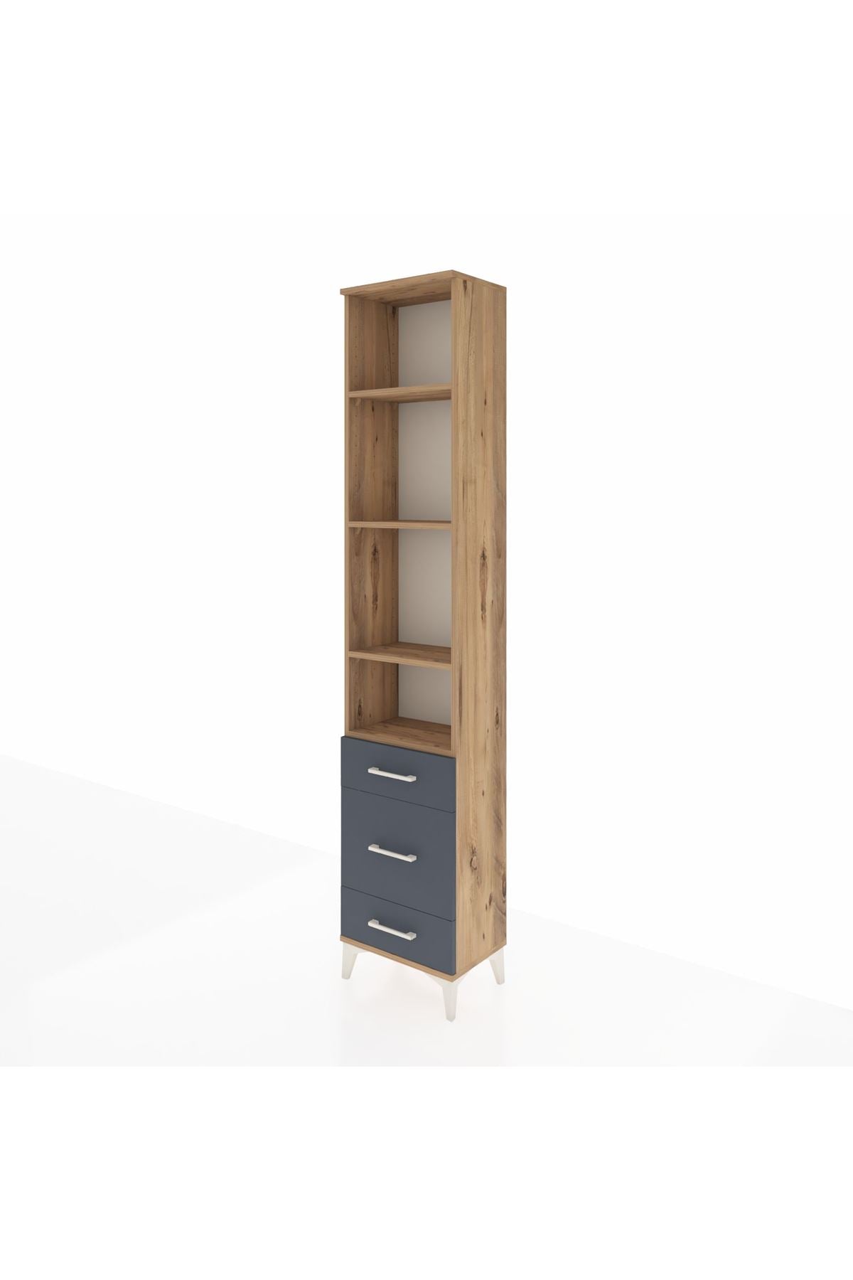 Arges Dolap 4 Raflı 3 Çekmeceli 44x30x221 - S28M048V8A