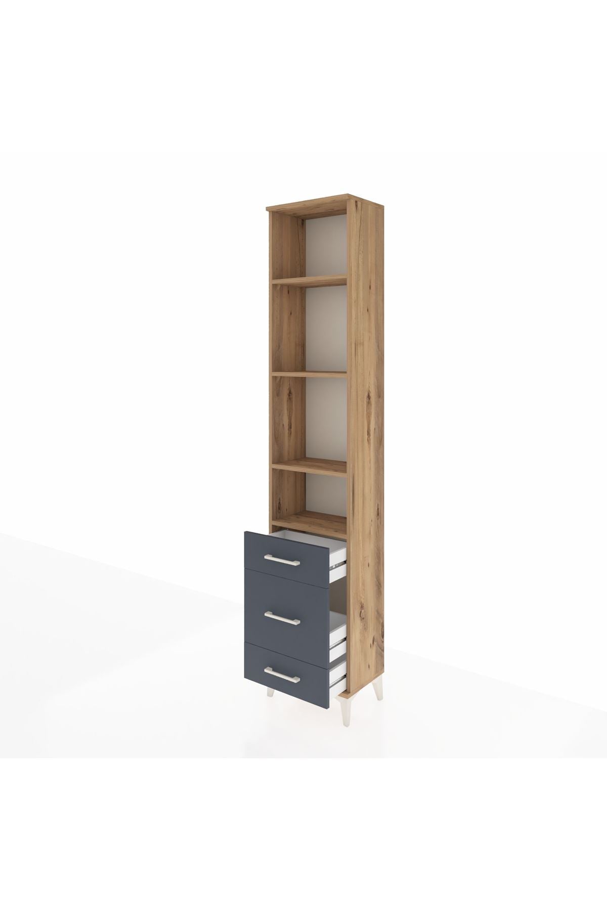 Arges Dolap 4 Raflı 3 Çekmeceli 44x30x221 - S28M048V8A