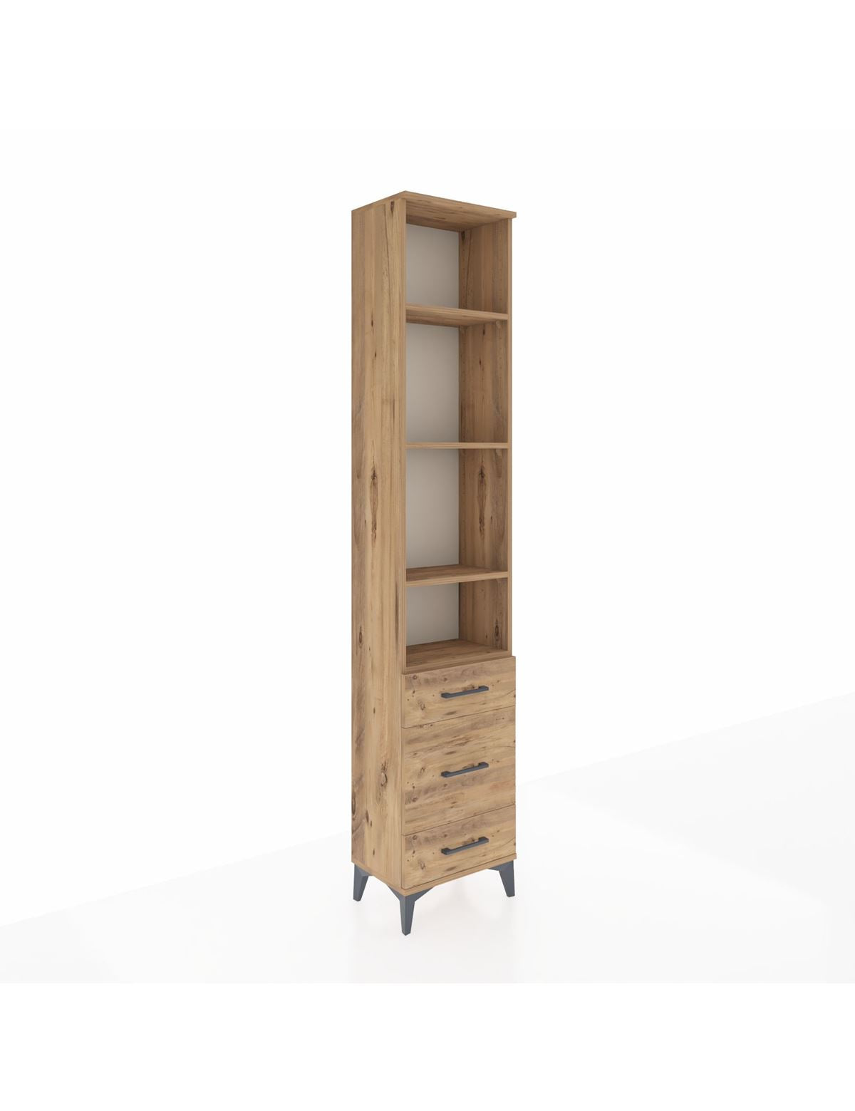 Arges Dolap 4 Raflı 3 Çekmeceli 44x30x221 - S28M048V9A