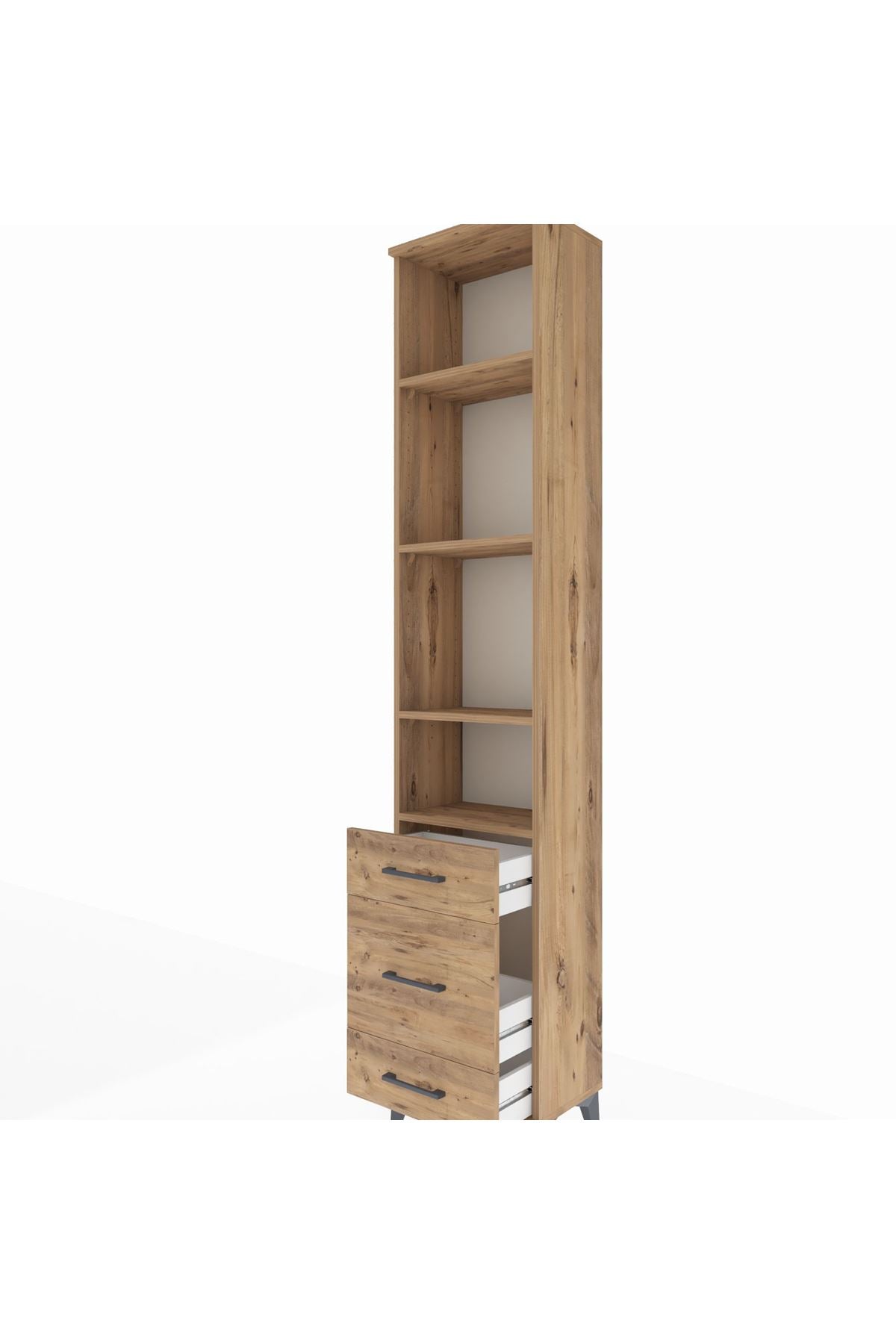 Arges Dolap 4 Raflı 3 Çekmeceli 44x30x221 - S28M048V9A