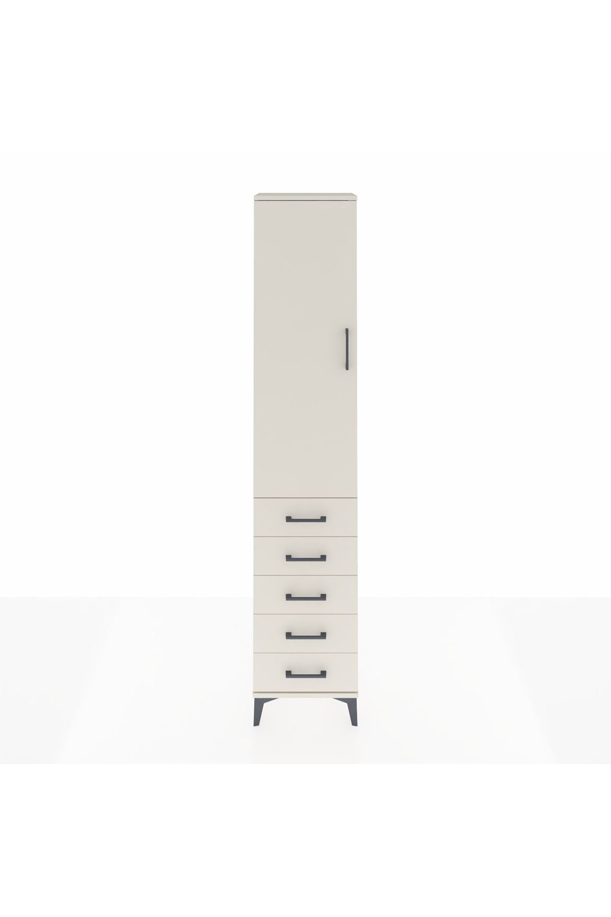 Arges Dolap 2 Raflı 5 Çekmeceli Tek Askılı 44x30x221 - S28M049V1A