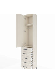 Arges Dolap 2 Raflı 5 Çekmeceli Tek Askılı 44x30x221 - S28M049V1A