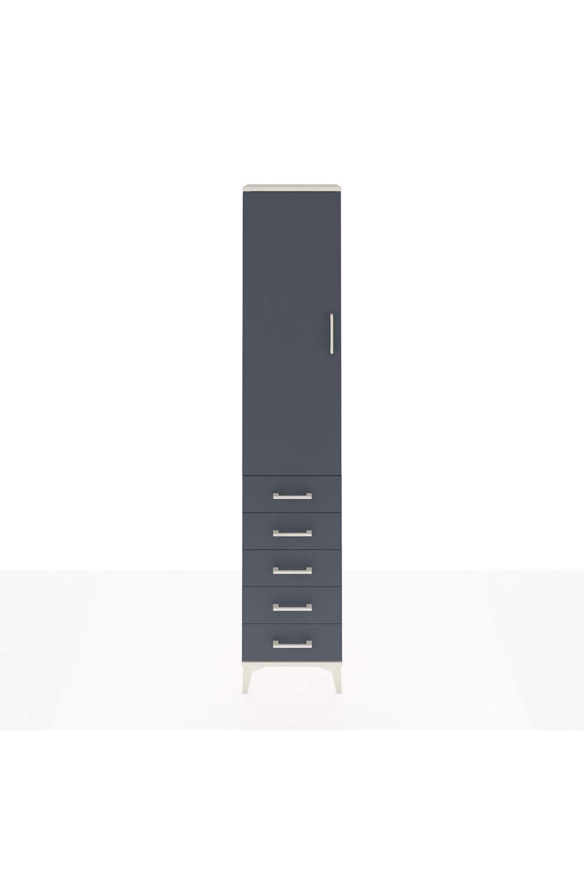 Arges Dolap 2 Raflı 5 Çekmeceli Tek Askılı 44x30x221 - S28M049V2A