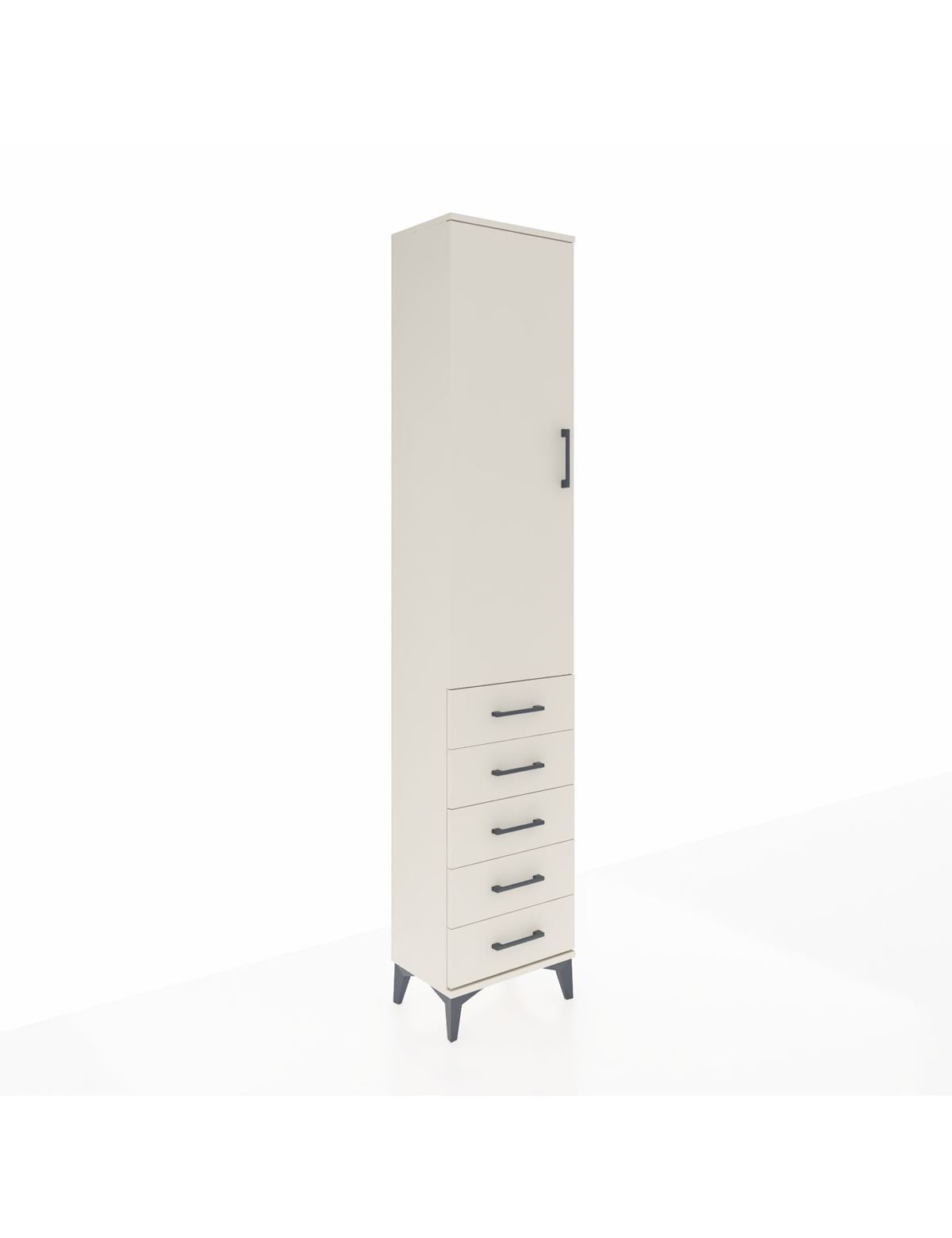 Arges Dolap 3 Raflı 5 Çekmeceli Tek Kapaklı 44x30x221 - S28M050V1A