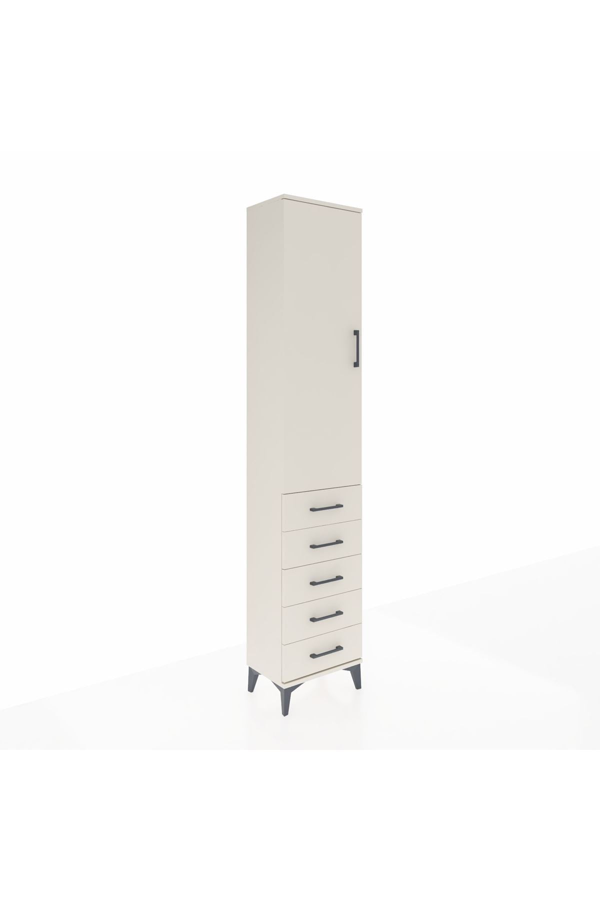 Arges Dolap 3 Raflı 5 Çekmeceli Tek Kapaklı 44x30x221 - S28M050V1A