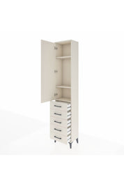 Arges Dolap 3 Raflı 5 Çekmeceli Tek Kapaklı 44x30x221 - S28M050V1A