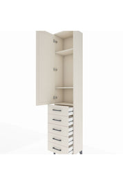 Arges Dolap 3 Raflı 5 Çekmeceli Tek Kapaklı 44x30x221 - S28M050V1A