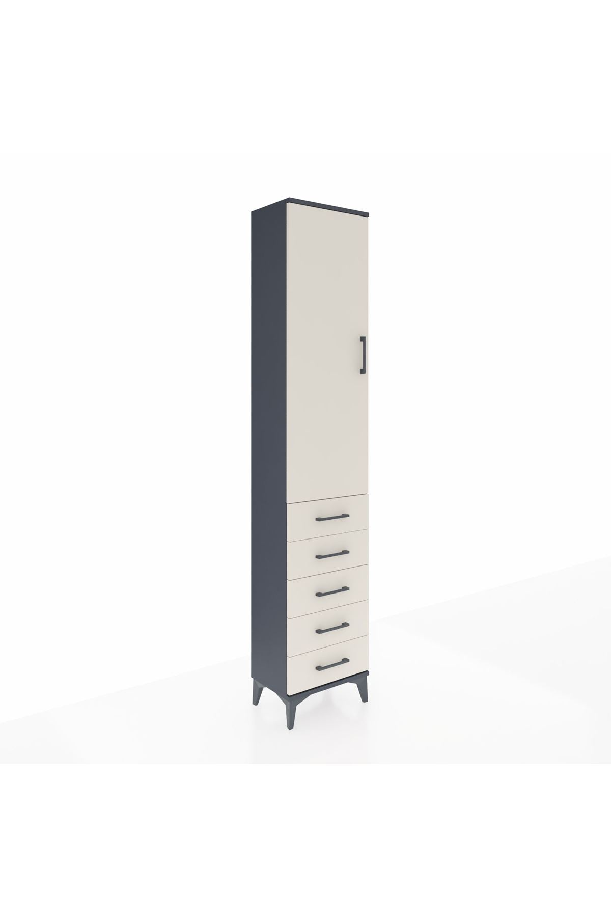 Arges Dolap 3 Raflı 5 Çekmeceli Tek Kapaklı 44x30x221 - S28M050V4A