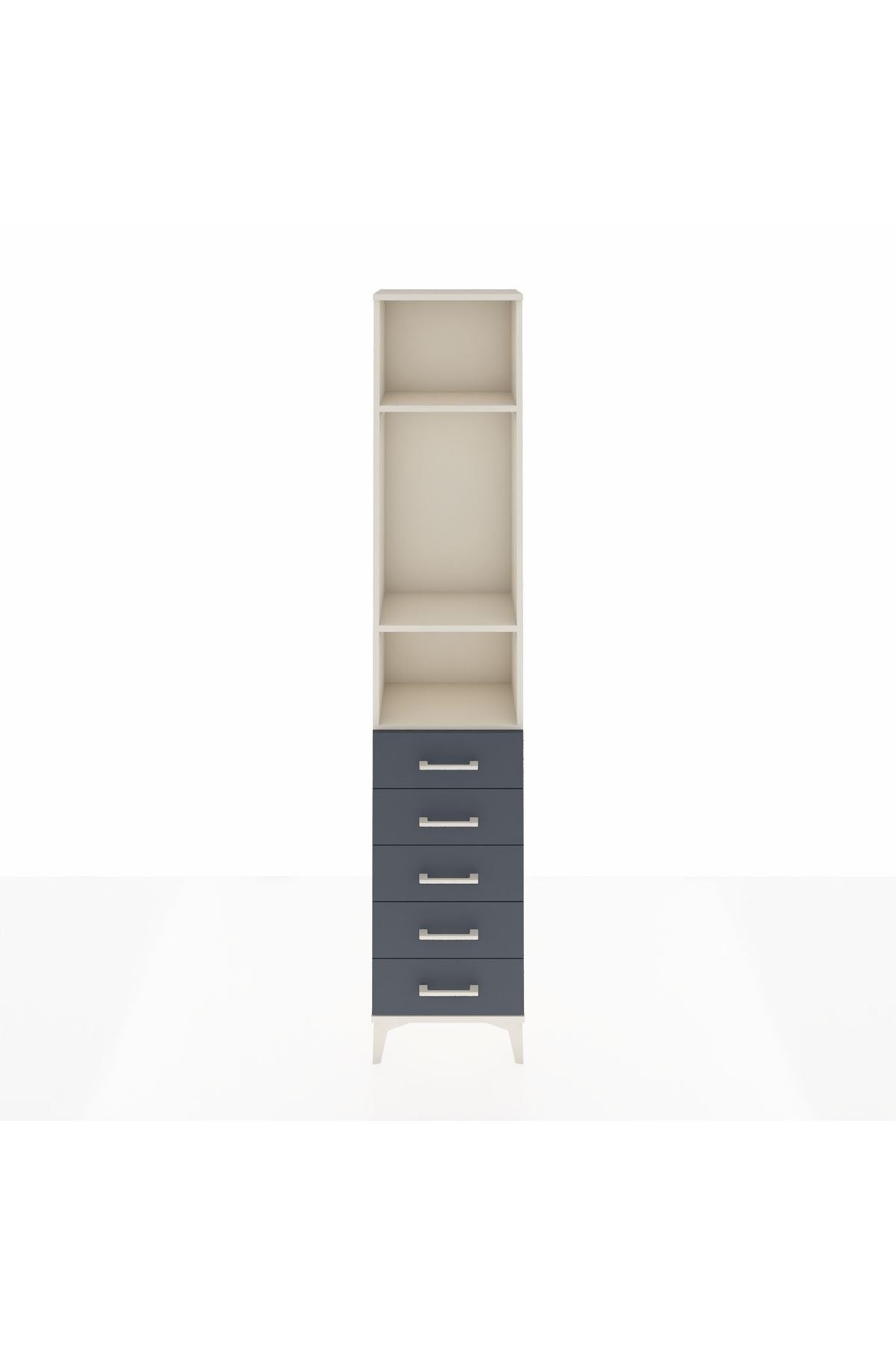 Arges Dolap 3 Raflı 5 Çekmeceli 44x30x221 - S28M051V2A