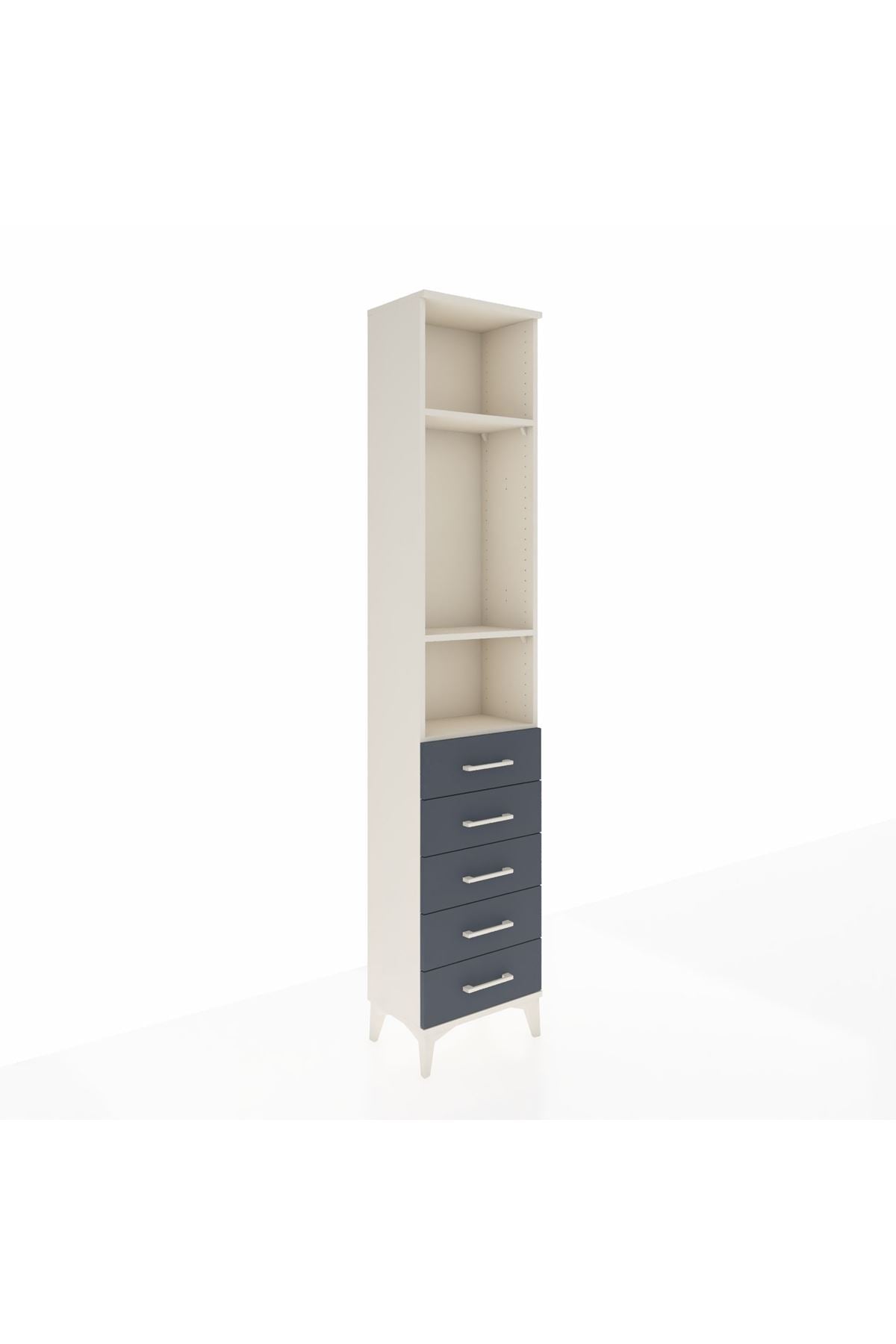 Arges Dolap 3 Raflı 5 Çekmeceli 44x30x221 - S28M051V2A