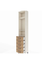 Arges Dolap 3 Raflı 5 Çekmeceli 44x30x221 - S28M051V3A
