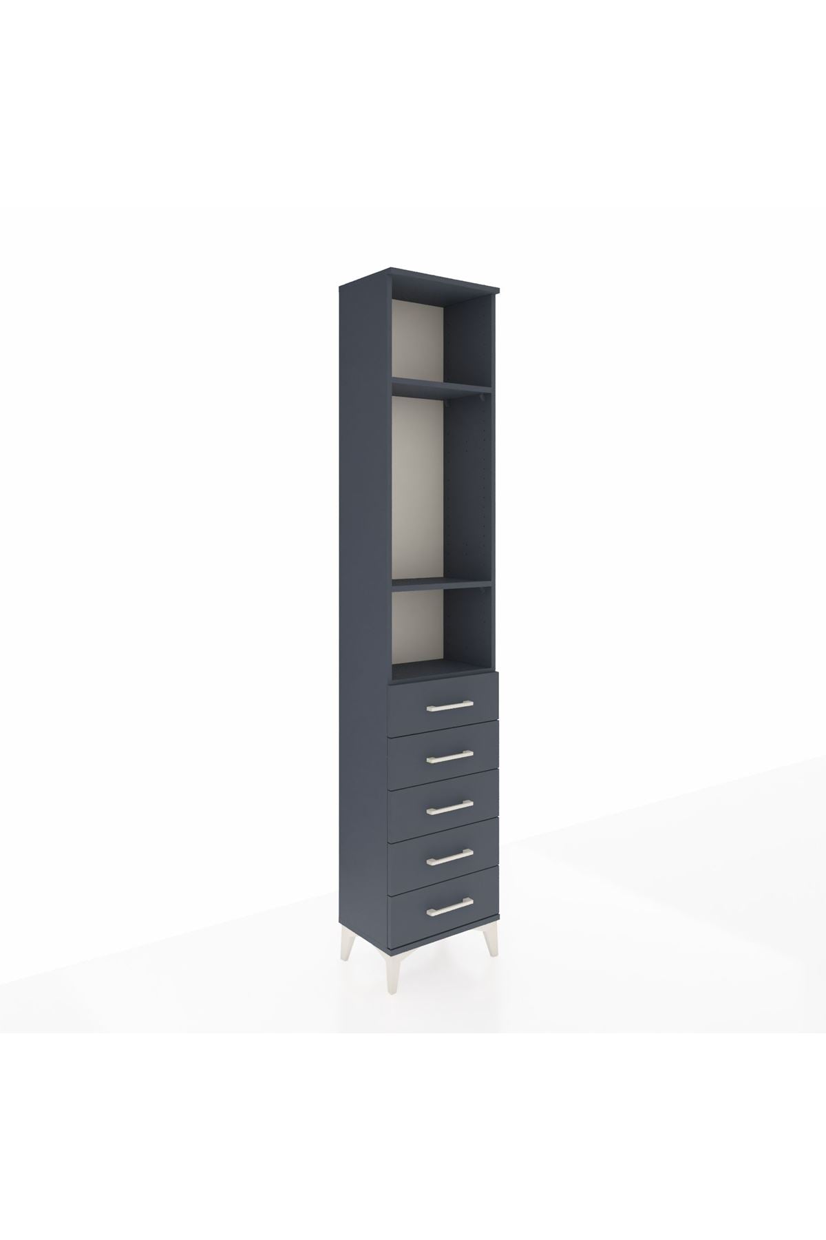 Arges Dolap 3 Raflı 5 Çekmeceli 44x30x221 - S28M051V5A