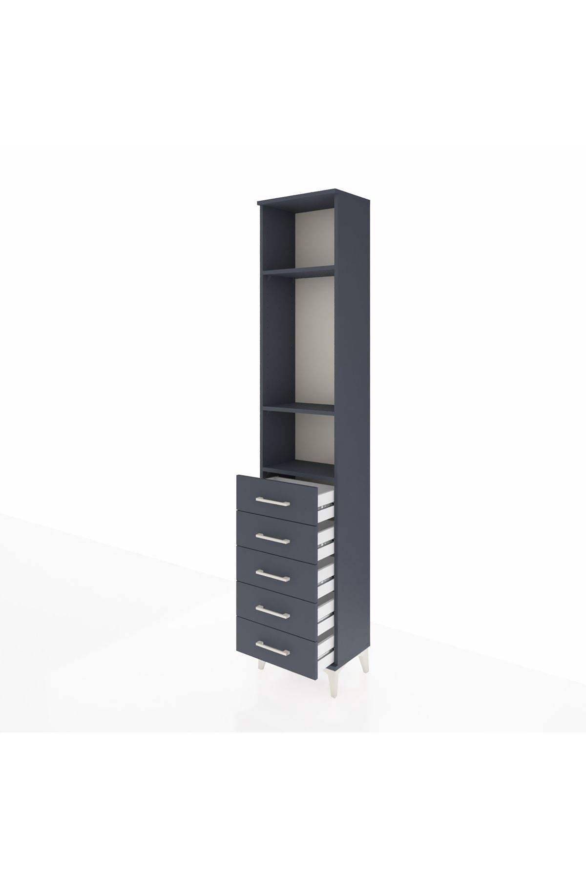Arges Dolap 3 Raflı 5 Çekmeceli 44x30x221 - S28M051V5A
