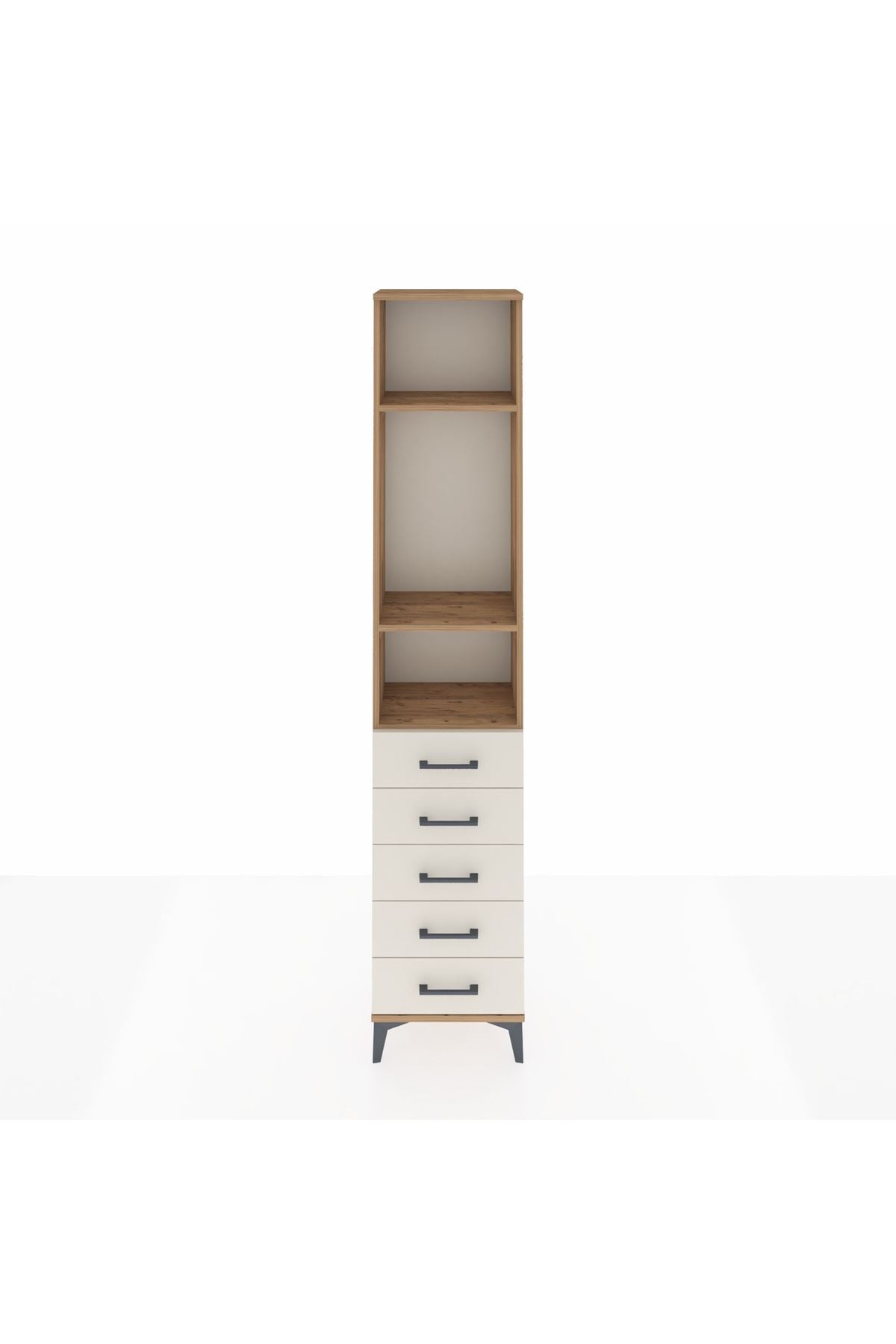 Arges Dolap 3 Raflı 5 Çekmeceli 44x30x221 - S28M051V7A