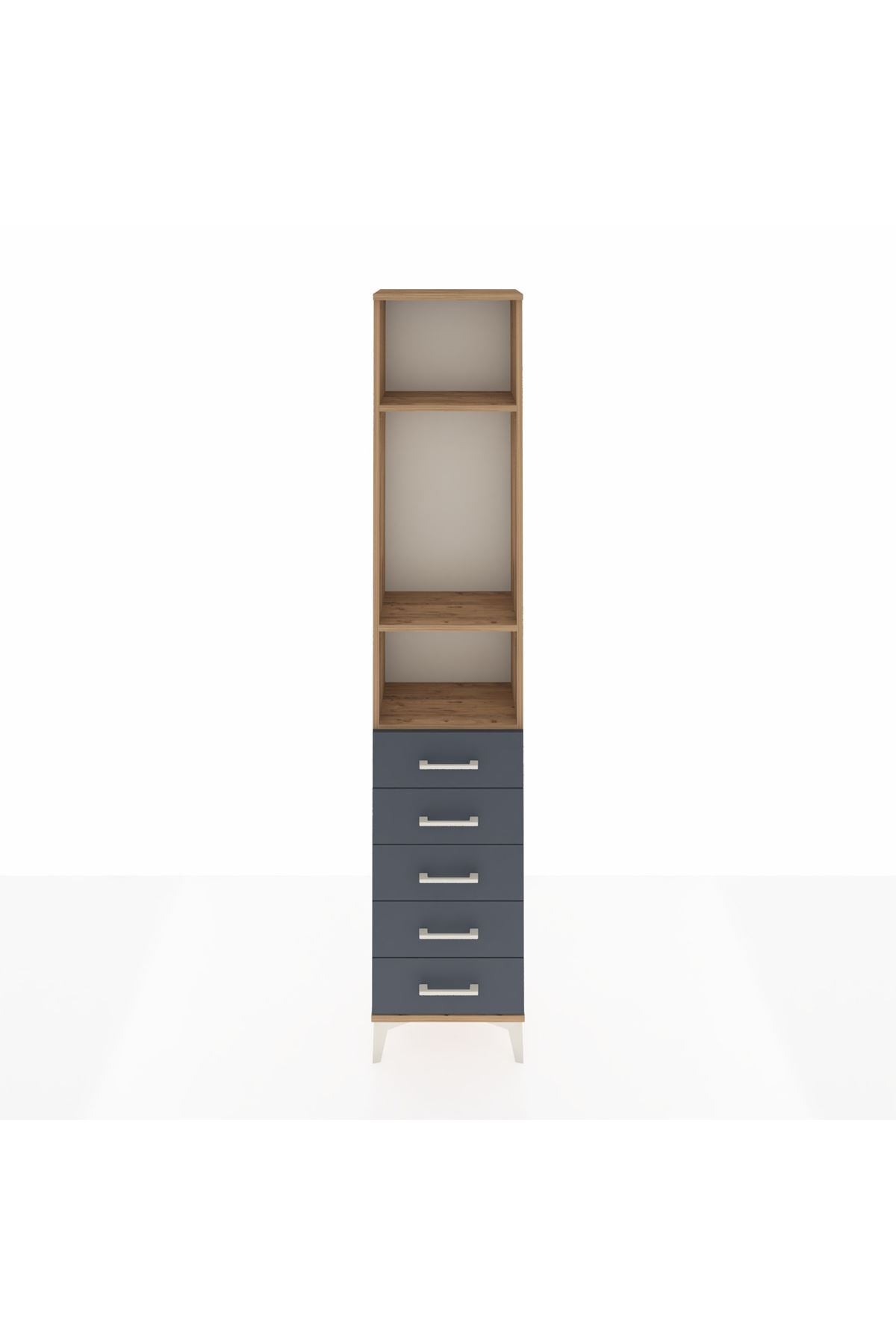 Arges Dolap 3 Raflı 5 Çekmeceli 44x30x221 - S28M051V8A