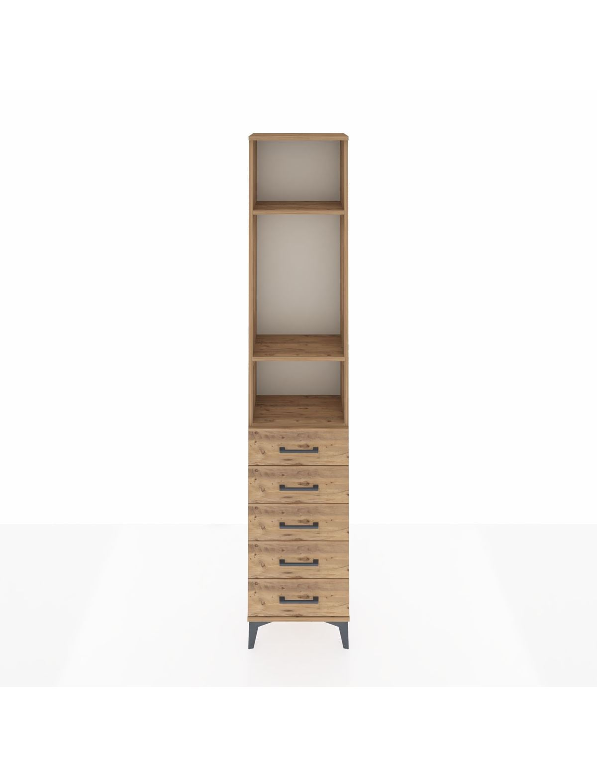 Arges Dolap 3 Raflı 5 Çekmeceli 44x30x221 - S28M051V9A