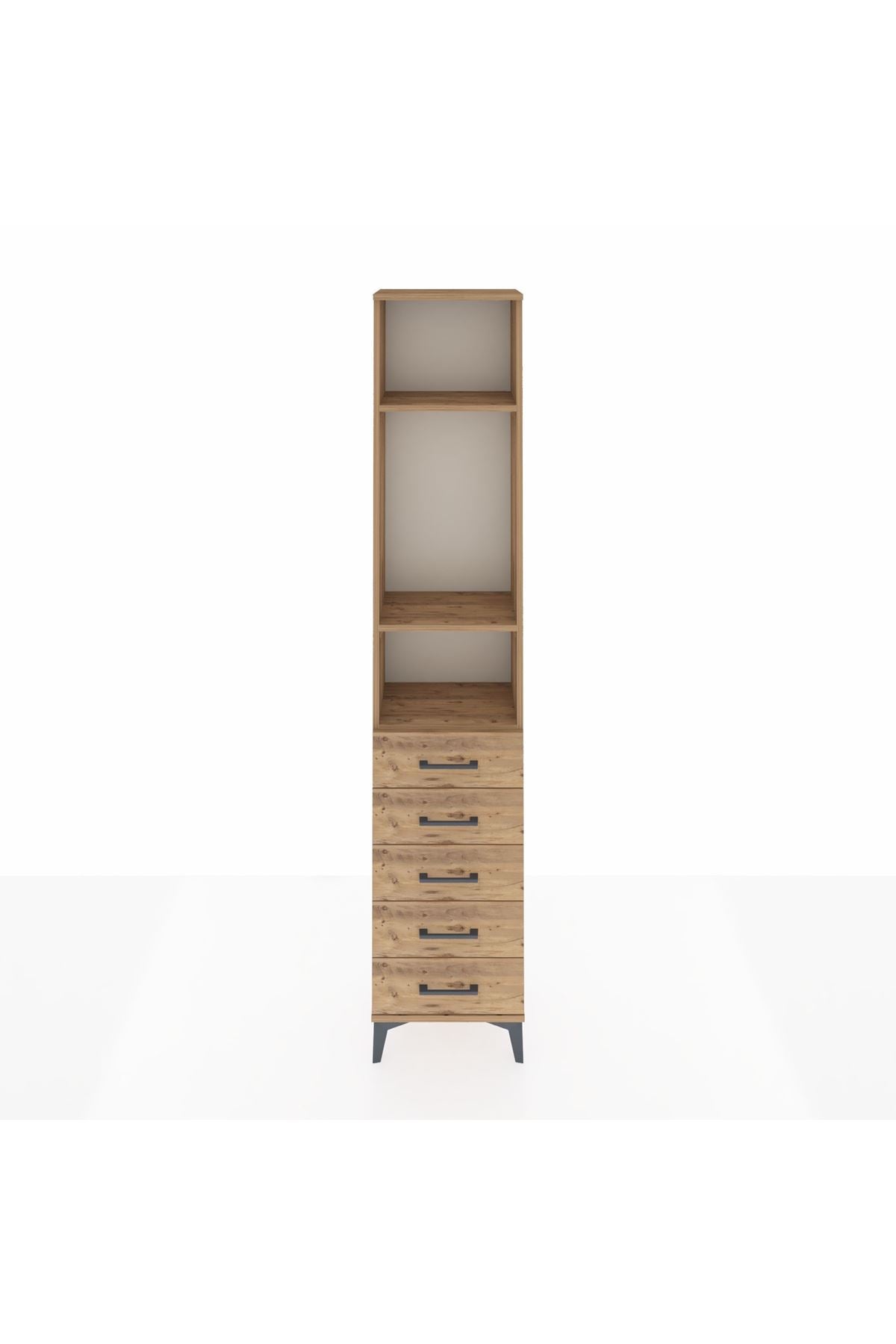 Arges Dolap 3 Raflı 5 Çekmeceli 44x30x221 - S28M051V9A
