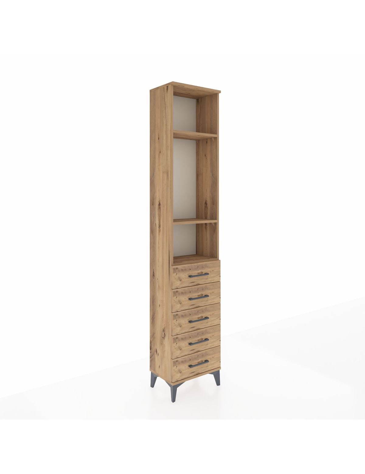 Arges Dolap 3 Raflı 5 Çekmeceli 44x30x221 - S28M051V9A