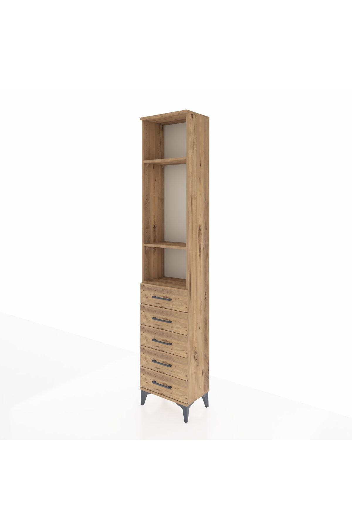 Arges Dolap 3 Raflı 5 Çekmeceli 44x30x221 - S28M051V9A